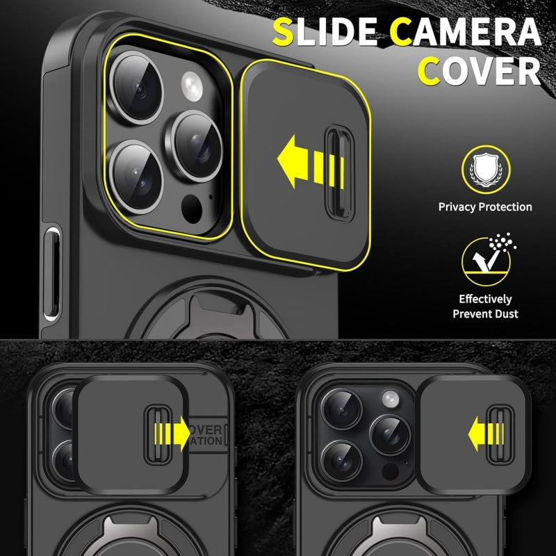 🔥 50% OFF ✨ Protective iPhone Case with Ring Stand – Camera Cover & Magnetic Mount