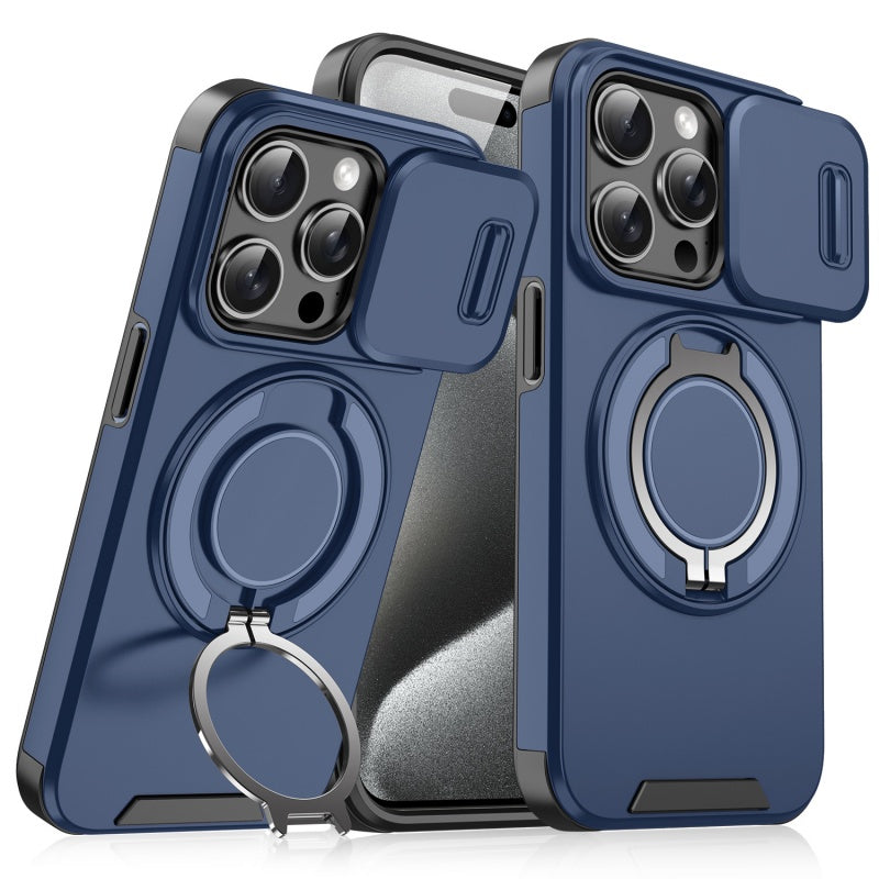 🔥 50% OFF ✨ Protective iPhone Case with Ring Stand – Camera Cover & Magnetic Mount