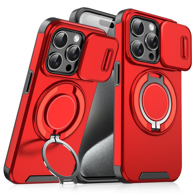 🔥 50% OFF ✨ Protective iPhone Case with Ring Stand – Camera Cover & Magnetic Mount
