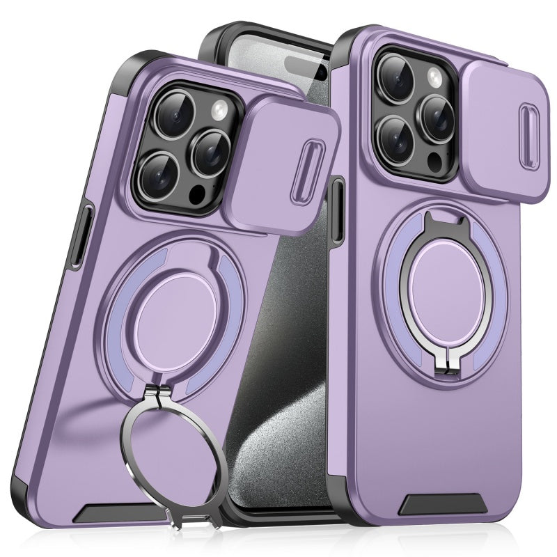 🔥 50% OFF ✨ Protective iPhone Case with Ring Stand – Camera Cover & Magnetic Mount