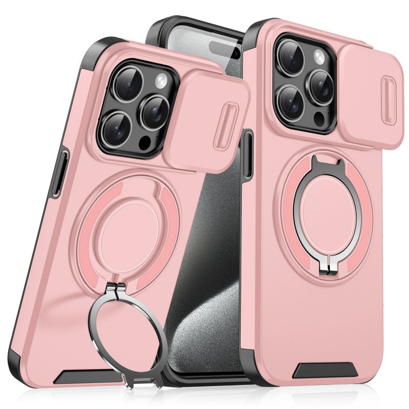 🔥 50% OFF ✨ Protective iPhone Case with Ring Stand – Camera Cover & Magnetic Mount