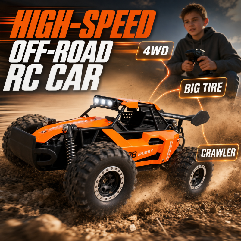 🔥 50% OFF ✨ High-Speed 4WD RC Off-Road Truck – All-Terrain Racing Fun
