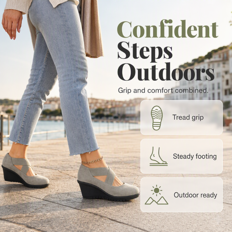 🔥 50% OFF ✨ Women’s Comfort Wedge Flats – Easy Slip-On, Round Toe & Soft Sole