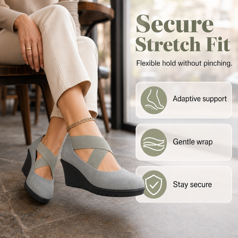 🔥 50% OFF ✨ Women’s Comfort Wedge Flats – Easy Slip-On, Round Toe & Soft Sole