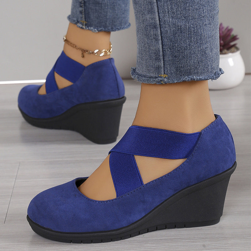 🔥 50% OFF ✨ Women’s Comfort Wedge Flats – Easy Slip-On, Round Toe & Soft Sole
