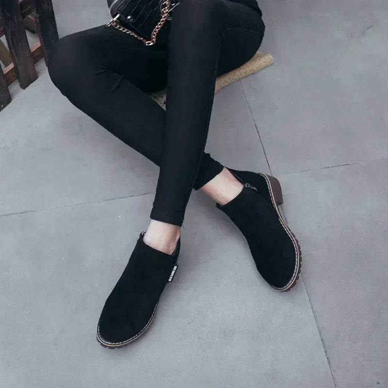 🔥 50% OFF ✨ Women’s Side-Zip Ankle Boots – Comfortable Low-Heel Everyday Style