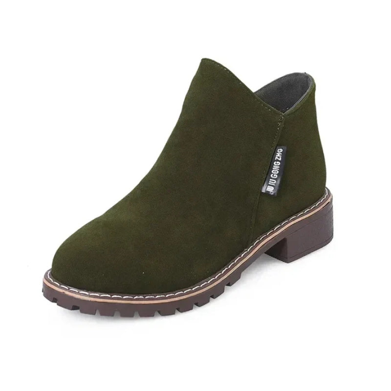 🔥 50% OFF ✨ Women’s Side-Zip Ankle Boots – Comfortable Low-Heel Everyday Style