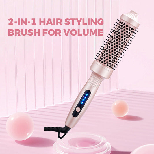 🔥 50% OFF ✨ 2-in-1 Volumizing Hair Styling Brush – Lift, Smooth & Style