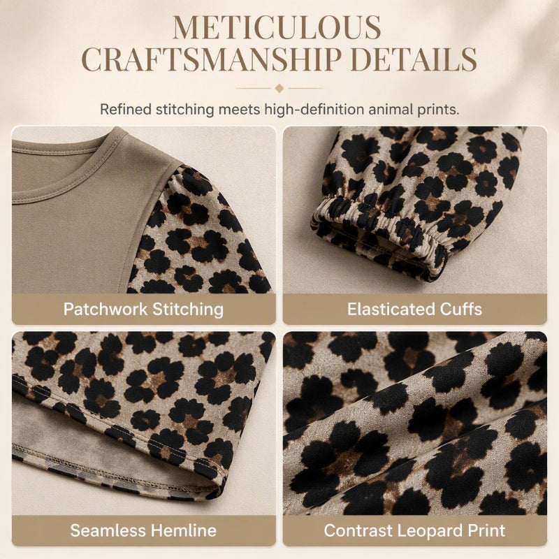 🔥 50% OFF ✨ Women’s Leopard Print Tunic Top – Soft Long-Sleeve Everyday Style