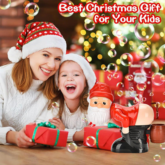 🎄 50% OFF ✨ Santa Bubble Blowing Machine – Music, Lights & Christmas Fun