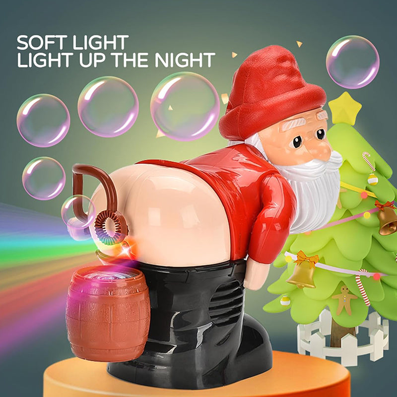 🎄 50% OFF🎅 | Funny Santa Bubble Blowing Machine – Music, Lights & Christmas Bubble Fun