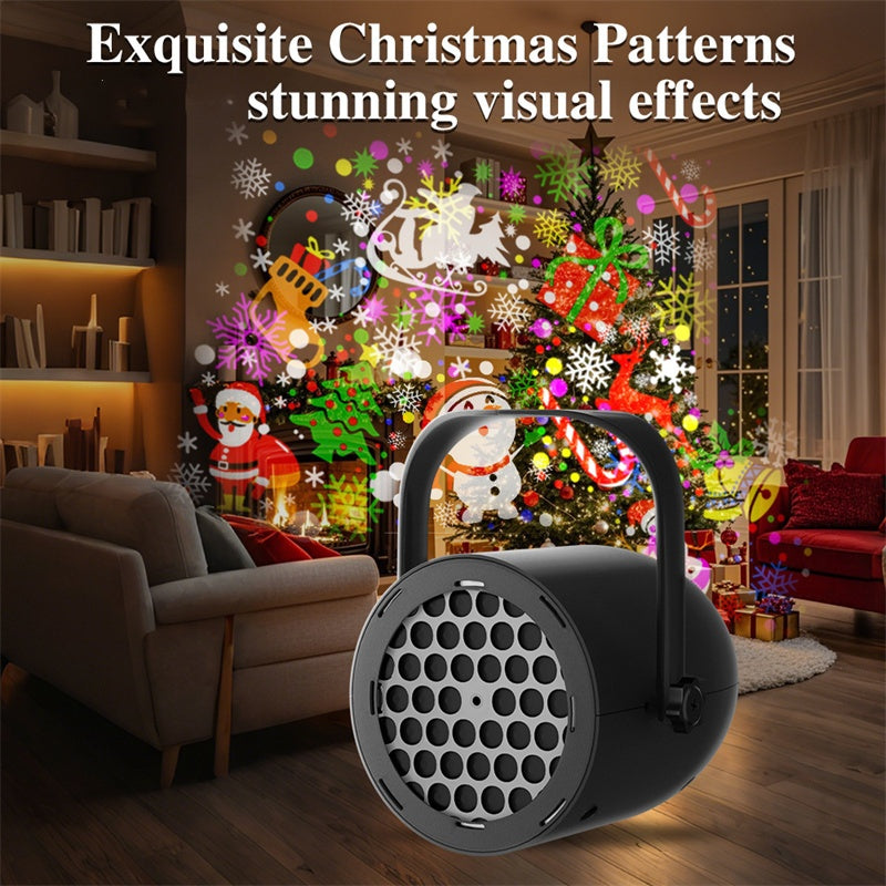 🎄 50% OFF | USB Christmas Projector Light – 16 Festive Holiday Patterns