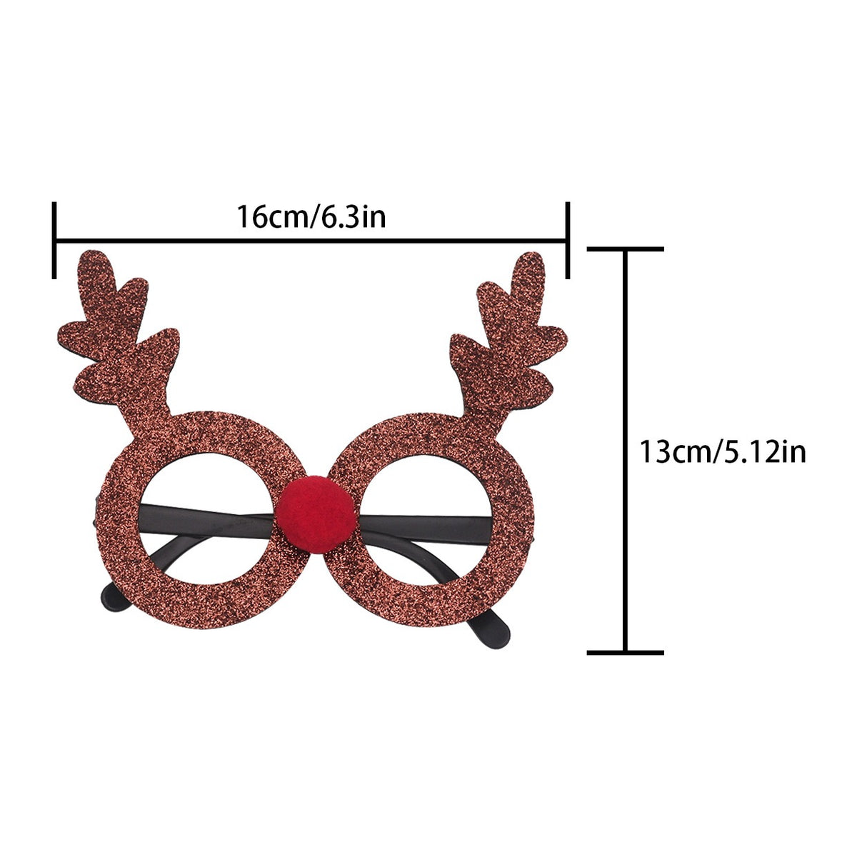 Christmas novelty glasses style 08 Rudolph antlers