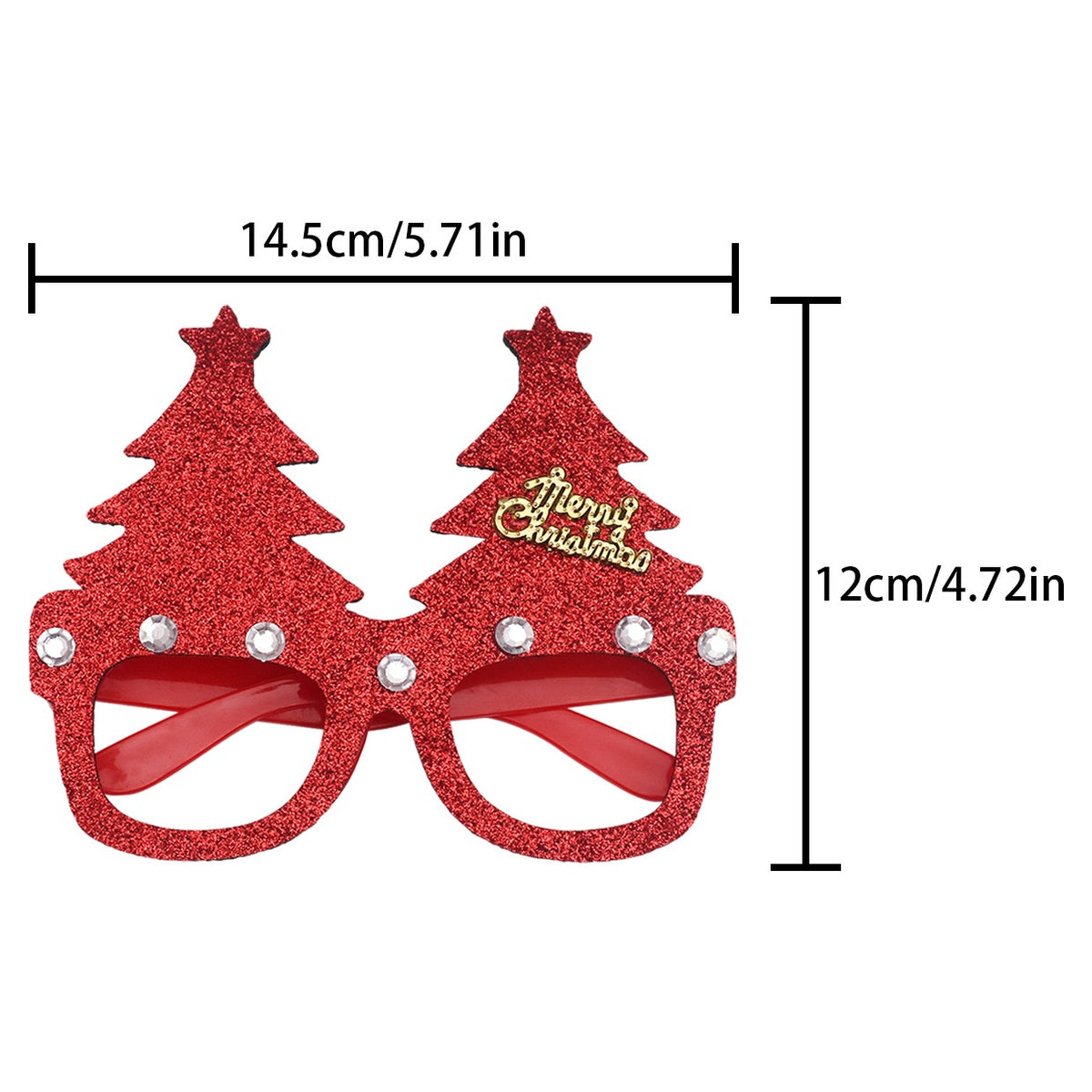 Christmas novelty glasses style 14 red Christmas tree frame